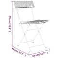 Miniatyrbillede 11 af 11: vidaXL foldbart bistrosæt 3 dele polyrattan brun
