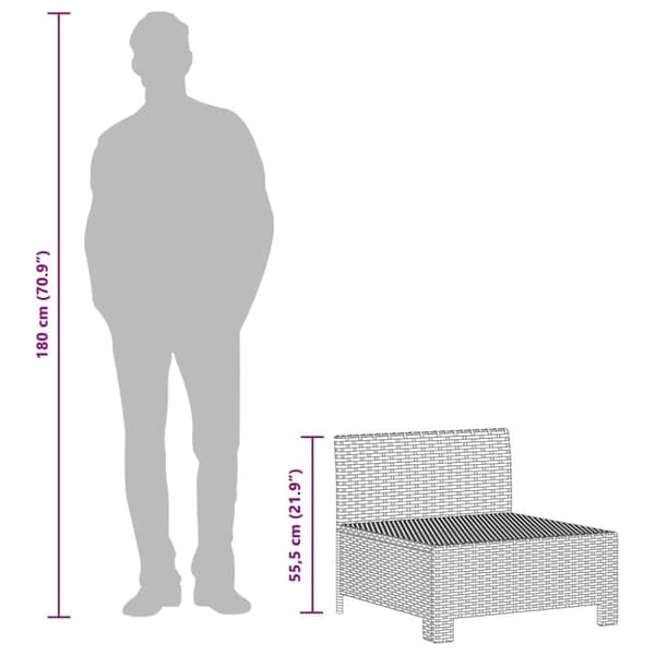 vidaXL Loungegrupp med dynor 3 delar konstrottning grå