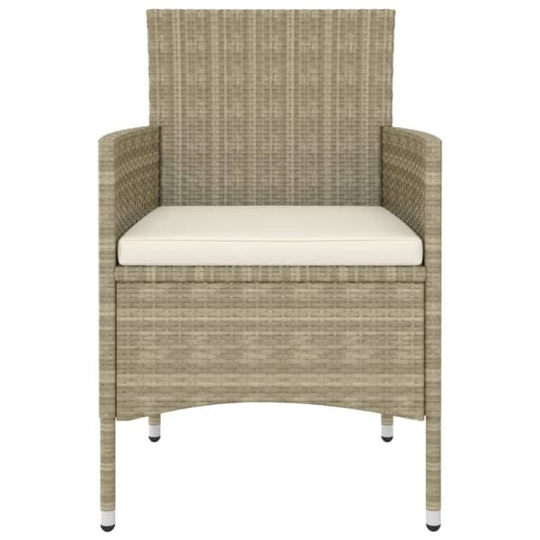 vidaXL Hagesofagruppe 5 deler polyrotting beige