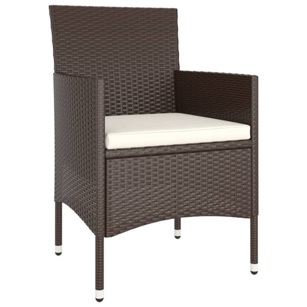 vidaXL Hagespisesett 5 deler polyrotting brun