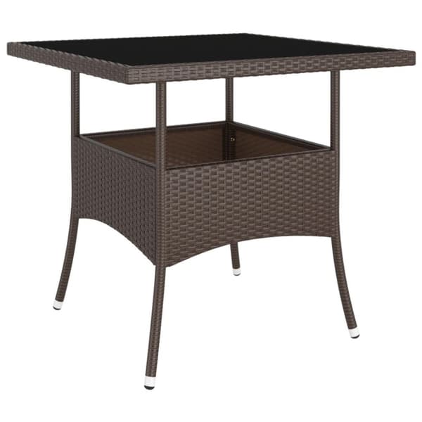 vidaXL Hagespisesett 5 deler polyrotting brun