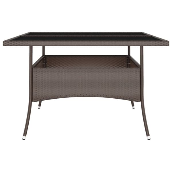 vidaXL Hagespisesett 9 deler polyrotting brun
