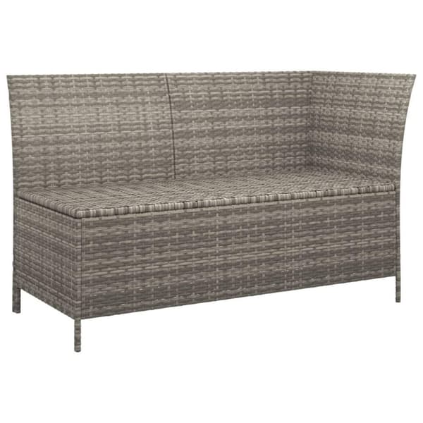 vidaXL loungesæt til haven 3 dele med hynder polyrattan grå