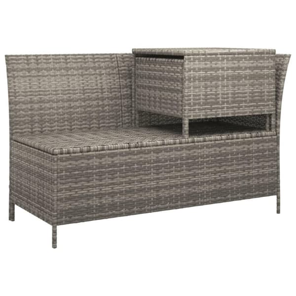 vidaXL loungesæt til haven 3 dele med hynder polyrattan grå