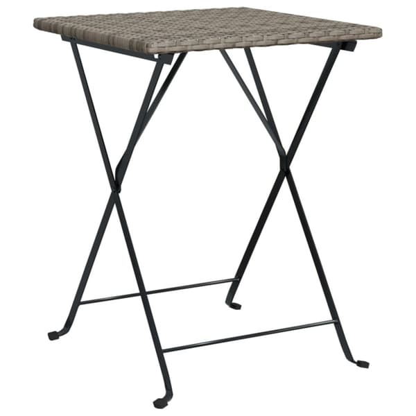 vidaXL foldbart bistrosæt 3 dele polyrattan grå