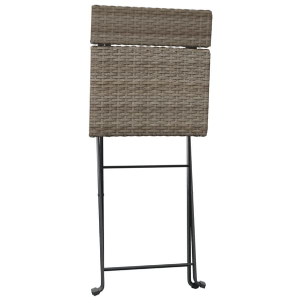 vidaXL foldbart bistrosæt 3 dele polyrattan grå