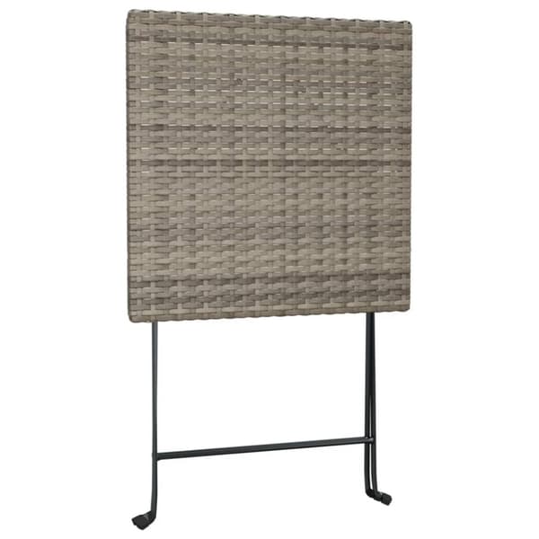 vidaXL foldbart bistrosæt 3 dele polyrattan grå