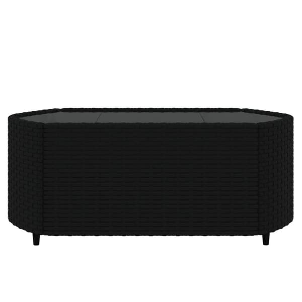 vidaXL loungesæt til haven 4 dele med hynder polyrattan sort