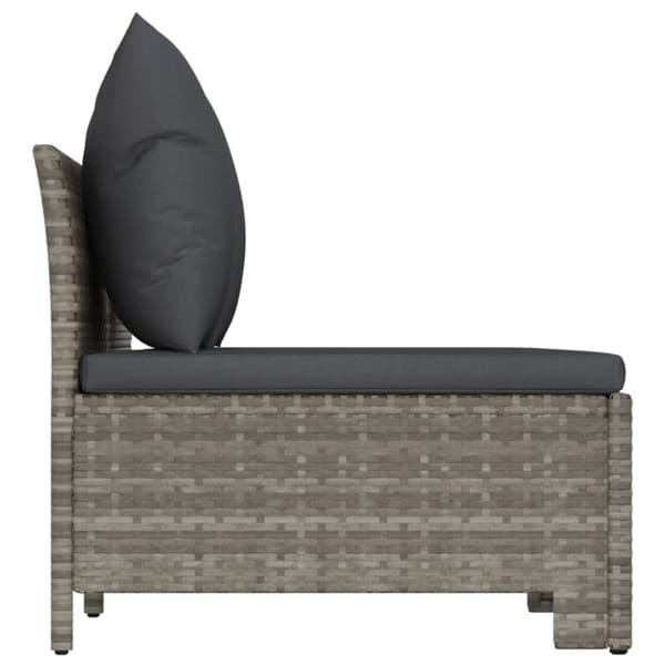 vidaXL loungesæt til haven 3 dele med hynder polyrattan grå