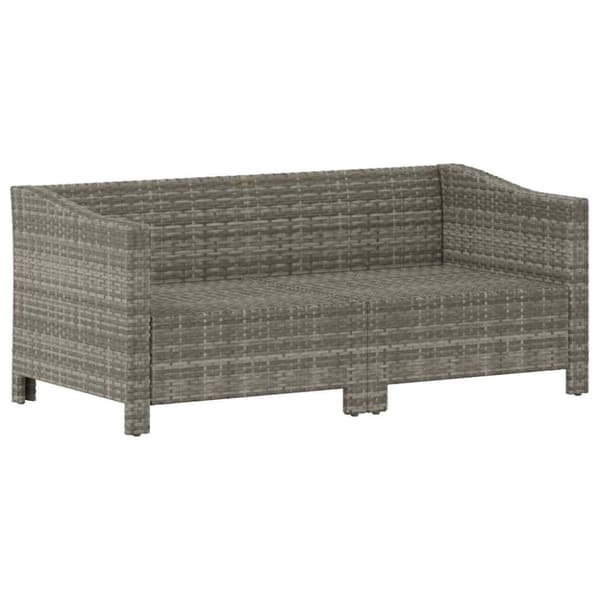 vidaXL loungesæt til haven 2 dele med hynder polyrattan grå