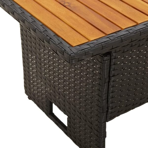 vidaXL loungesæt til haven 2 dele med hynder polyrattan sort