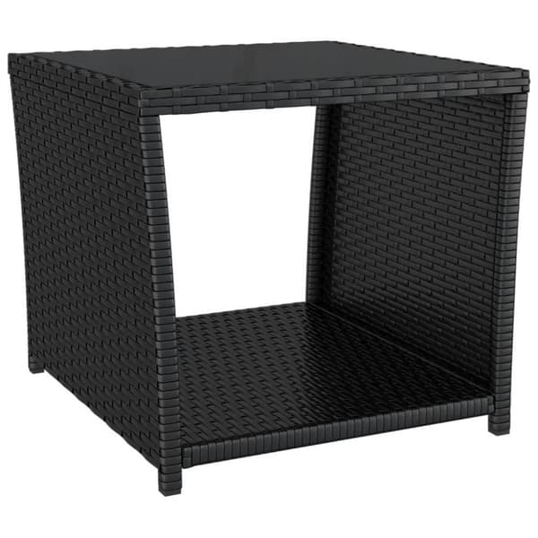 vidaXL loungesæt til haven 3 dele polyrattan og stål sort