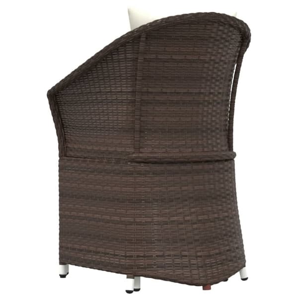 vidaXL loungesæt til haven 2 dele med hynder polyrattan brun