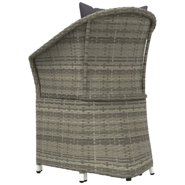 vidaXL loungesæt til haven 2 dele med hynder polyrattan grå