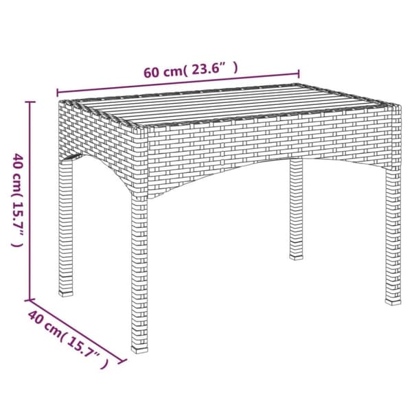 vidaXL havestole med lænefunktion 2 stk. med bord polyrattan grå
