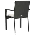 Miniatyrbillede 7 af 10: vidaXL havestole med hynder 2 stk. polyrattan sort