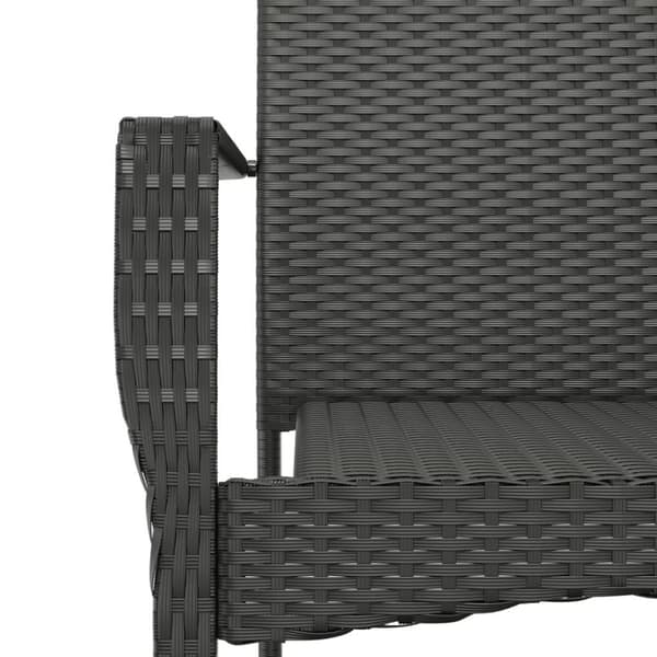 vidaXL havestole med hynder 4 stk. polyrattan sort