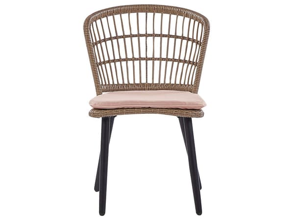 Utemöbelgrupp Rosa Konstrotting Glas 6-sits Matgrupp Trädgård Uteplats Boho