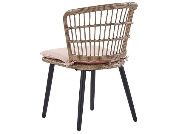 Utemöbelgrupp Rosa Konstrotting Glas 6-sits Matgrupp Trädgård Uteplats Boho