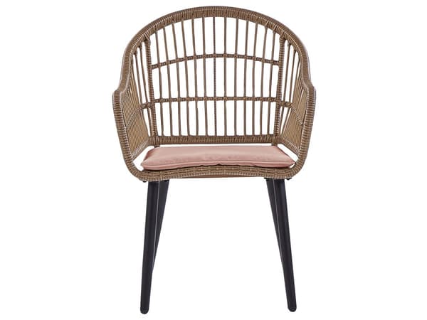 Utemöbelgrupp Rosa Konstrotting Glas 6-sits Matgrupp Trädgård Uteplats Boho