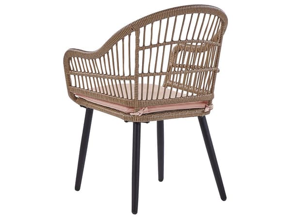 Utemöbelgrupp Rosa Konstrotting Glas 6-sits Matgrupp Trädgård Uteplats Boho