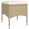 Miniatyrbilde 6 av 11: vidaXL Hagebistrosett 5 deler polyrotting og herdet glass beige