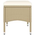 Miniatyrbilde 7 av 11: vidaXL Hagebistrosett 5 deler polyrotting og herdet glass beige
