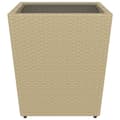 Miniatyrbilde 9 av 11: vidaXL Hagebistrosett 5 deler polyrotting og herdet glass beige