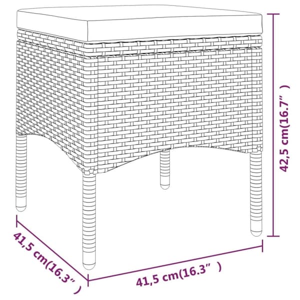 vidaXL Hagebistrosett 5 deler polyrotting og herdet glass beige
