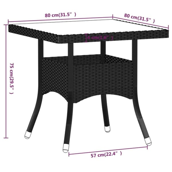 vidaXL 5-osainen Bistrosarja polyrottinki ja karkaistu lasi harmaa