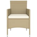 Miniatyrbilde 5 av 11: vidaXL Hagespisegruppe 5 deler polyrotting beige