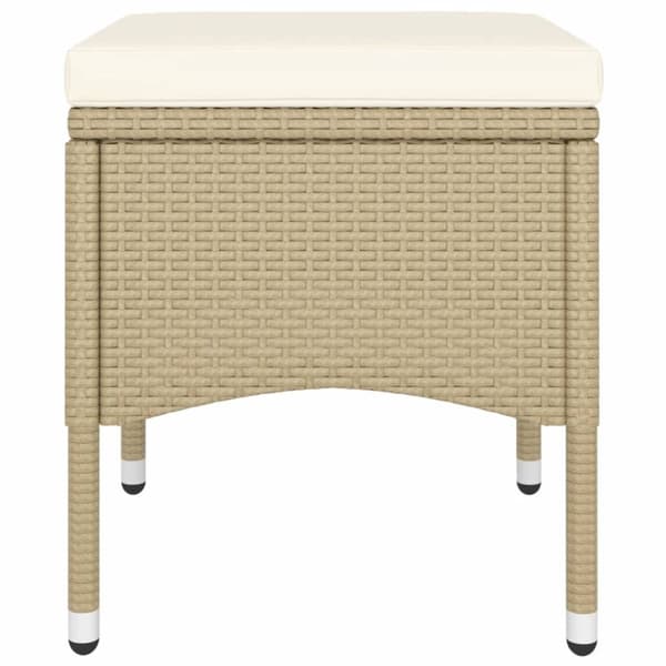 vidaXL Hagespisegruppe 5 deler polyrotting beige