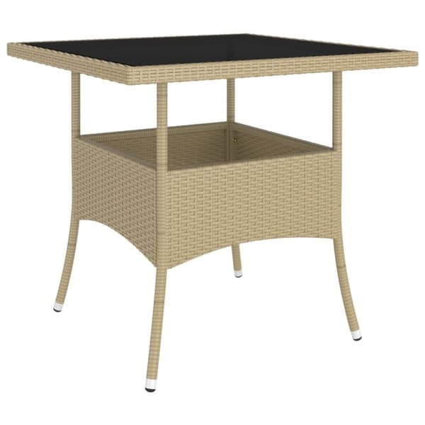 vidaXL Hagespisegruppe 5 deler polyrotting beige