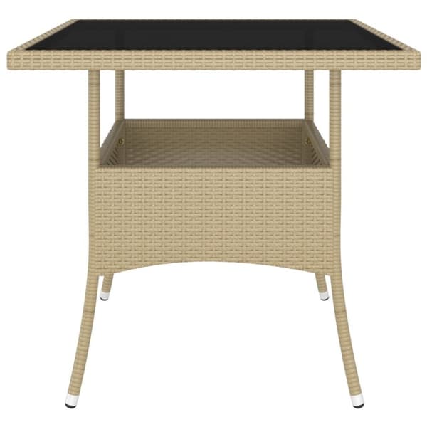 vidaXL Hagespisegruppe 5 deler polyrotting beige