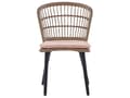 Miniatyrbilde 5 av 11: Hagemøbelsett Rosa kunstrotting 6 seters sitteputer Glassbordplate Moderne Stil
