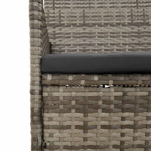 vidaXL loungesæt til haven 4 dele med hynder polyrattan grå