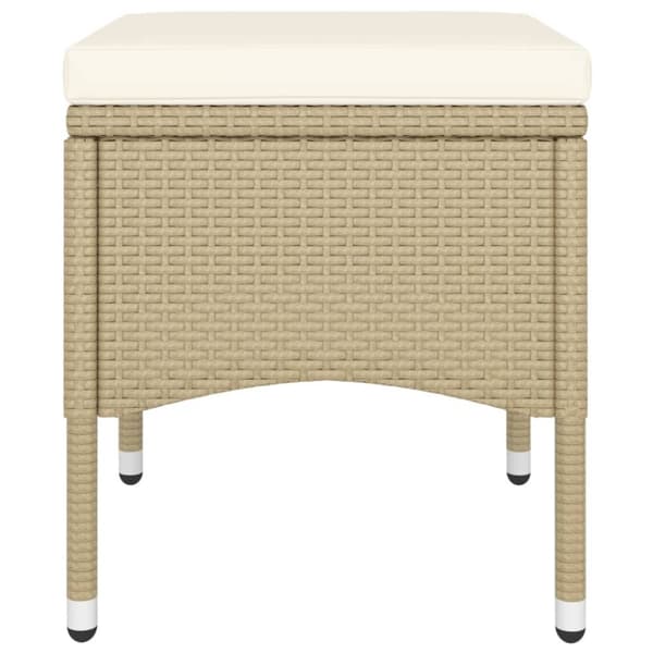 vidaXL Hagebistrosett 5 deler polyrotting og herdet glass beige