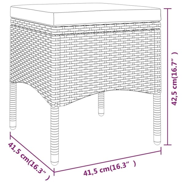 vidaXL Hagebistrosett 5 deler polyrotting og herdet glass beige