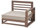 Miniatyrbilde 8 av 11: Loungesett Mørkt tre Taupe Akasietre 4-seter Venstrevendt hjørnesofa med puter Sofabord Moderne design Utendørs Hagemøbler
