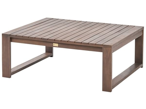 Loungesett Mørkt tre Taupe Akasietre 4-seter Venstrevendt hjørnesofa med puter Sofabord Moderne design Utendørs Hagemøbler