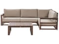 Miniatyrbilde 1 av 11: Loungesett Mørkt tre Taupe Akasietre 4-seter Venstrevendt hjørnesofa med puter Sofabord Moderne design Utendørs Hagemøbler