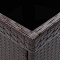 Miniatyrbillede 9 af 11: vidaXL spisebordssæt til haven 5 dele polyrattan og hærdet glas brun