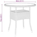Miniatyrbillede 8 af 8: vidaXL bistrosæt til haven 5 dele polyrattan og hærdet glas brun