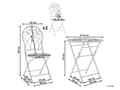 Miniatyrbillede 3 af 11: Have Bistro Sæt Hvid Metal Distressed Effect 3 Stykke Bord og Stole
