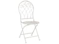 Miniatyrbillede 5 af 11: Have Bistro Sæt Hvid Metal Distressed Effect 3 Stykke Bord og Stole