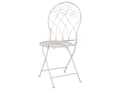 Miniatyrbillede 6 af 11: Have Bistro Sæt Hvid Metal Distressed Effect 3 Stykke Bord og Stole