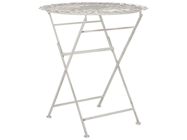 Have Bistro Sæt Hvid Metal Distressed Effect 3 Stykke Bord og Stole