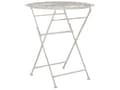 Miniatyrbillede 7 af 11: Have Bistro Sæt Hvid Metal Distressed Effect 3 Stykke Bord og Stole