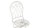 Miniatyrbillede 9 af 11: Have Bistro Sæt Hvid Metal Distressed Effect 3 Stykke Bord og Stole