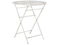 Miniatyrbillede 7 af 11: Have Bistro Sæt Hvidt Metal Sammenfoldelig 2 Stole Bord Udendørs Nødeffekt UV Rustmodstand Fransk Retro Stil